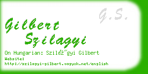 gilbert szilagyi business card